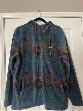 Free Nature Navajo fleece hooded zip up jacket size Medium. Like new. ☀️🏞️